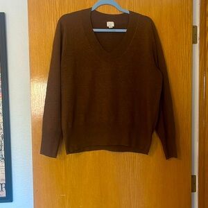 A NEW DAY Brown V-neck Sweater